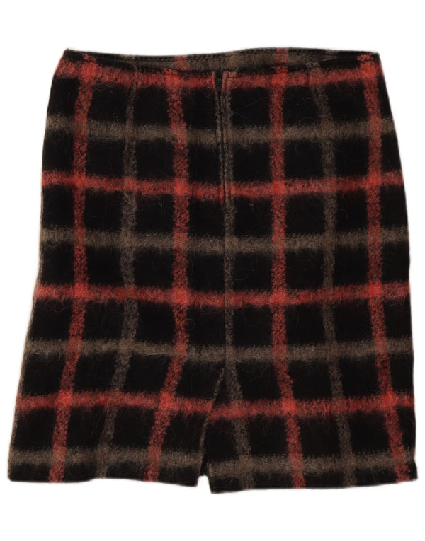 Steilmann lige nederdel til kvinder UK 14 Stor W32 sort plaid akryl