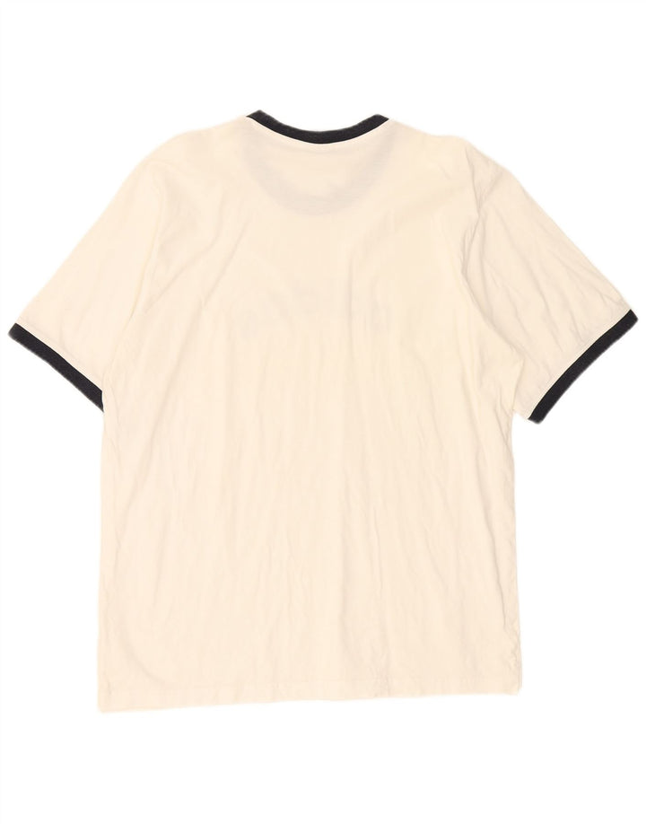 Adidas Herre Grafisk T-Shirt Top 2XL Hvid Colourblock