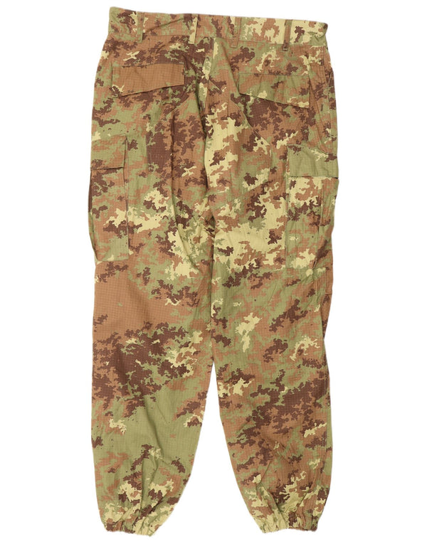 Vintage Herre joggers Cargo Bukser IT 50 Large W34 L31 Khaki Camouflage