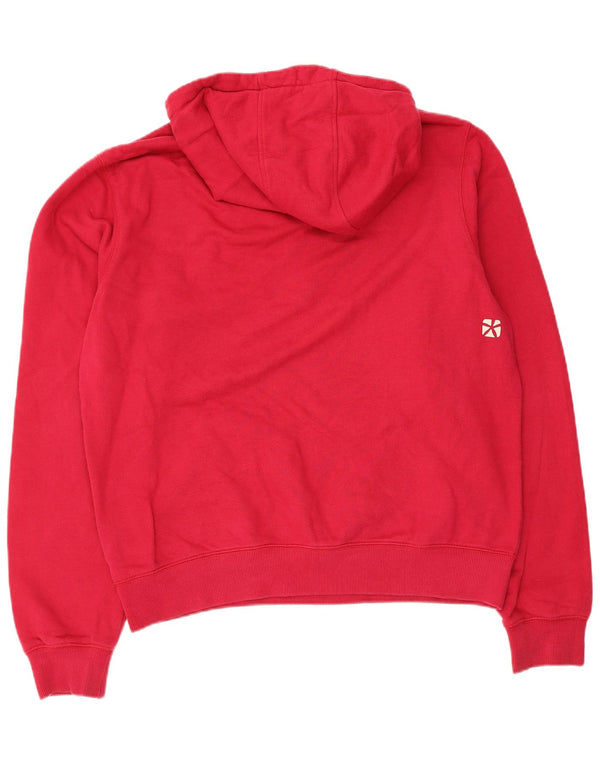 Animal Dame Grafisk Hoodie Jumper UK 16 Large Red Bomuld