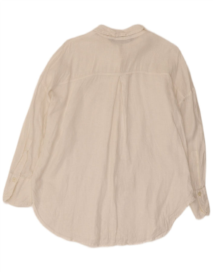 Zara Oversized skjorte til kvinder UK 6 XS Hvid