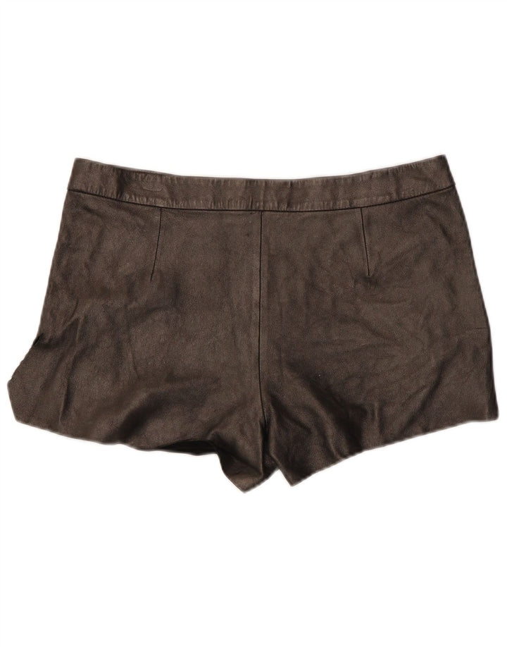 All Saints Dame Læder Hot Pants W29 Medium Sort