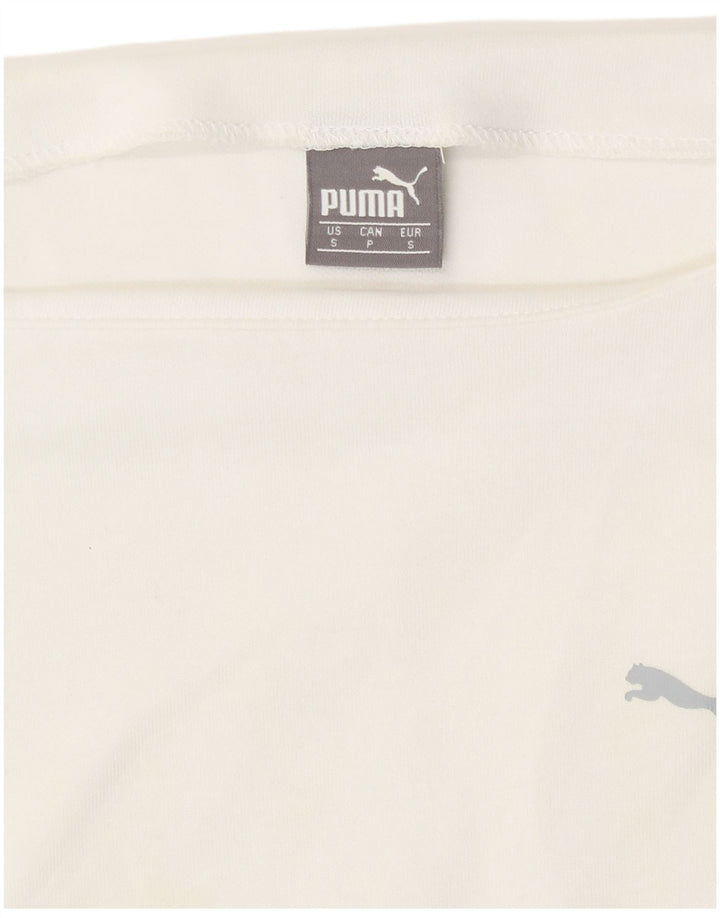 Puma Dame Loose Fit Sweatshirt Jumper UK 10 Small White