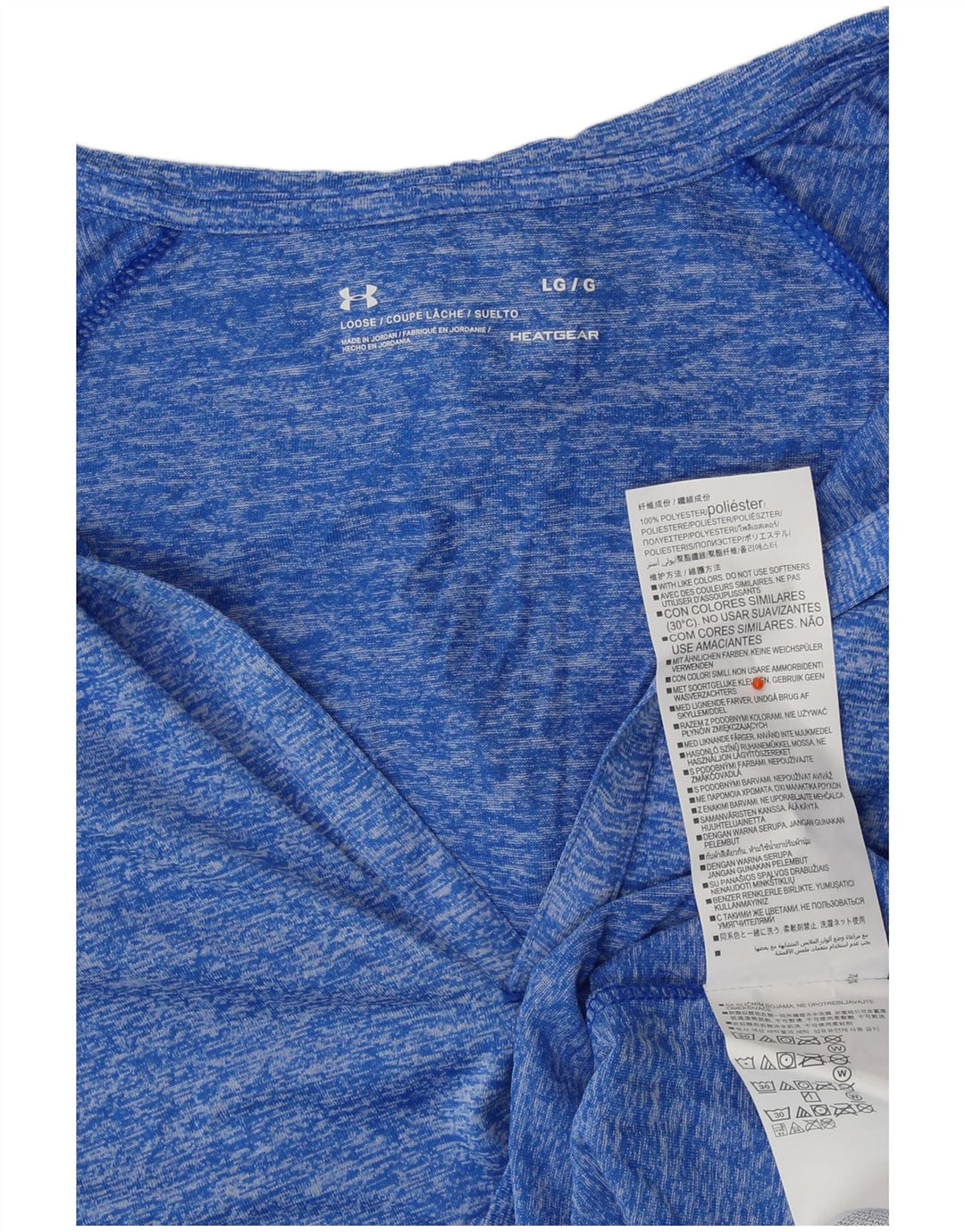 Under Armour Dame Hætte Top Langærmet UK 16 Stor Blå Polyester