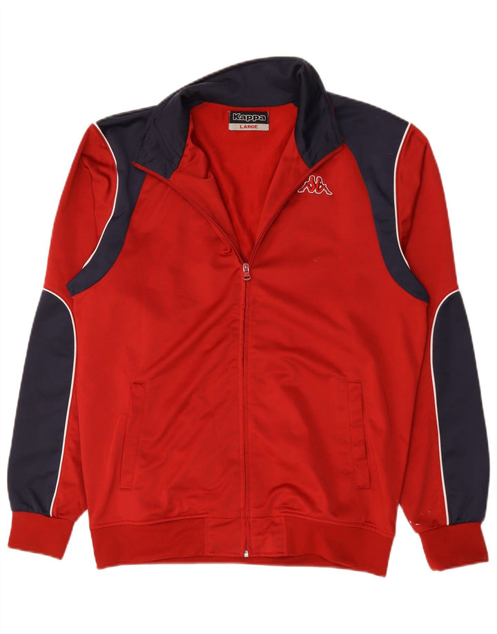 Kappa Træningsdragt til mænd Topjakke Stor Rød Colourblock Polyester