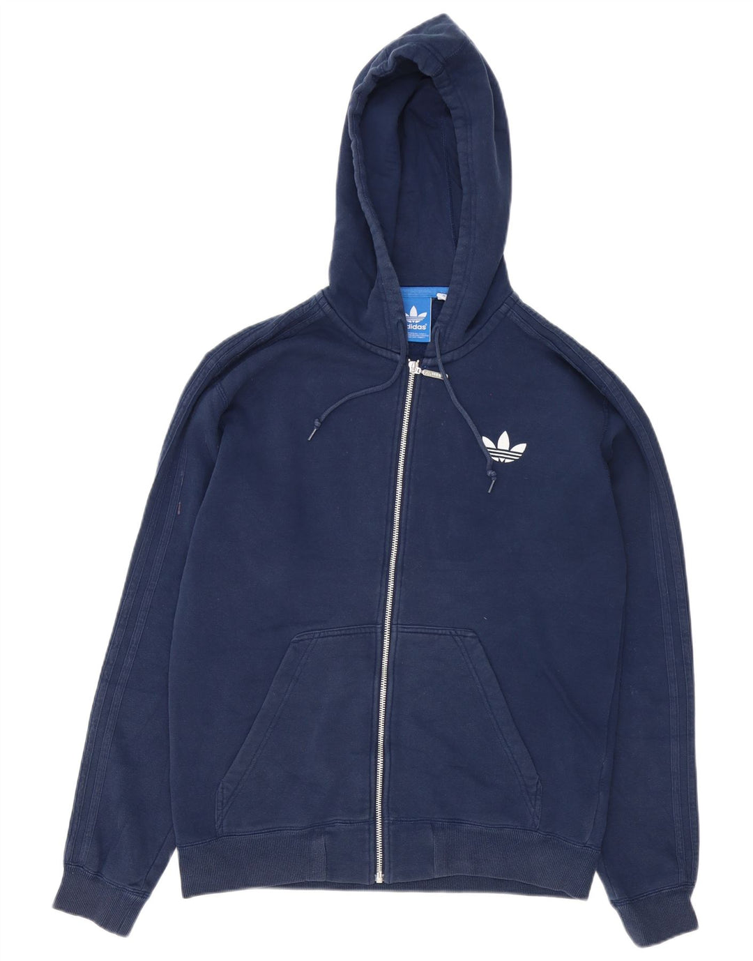 Adidas Hættetrøje med lynlås til mænd mellem marineblå bomuld