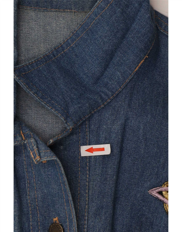 Vintage Dame Denim Jacket UK 14 Large Blue