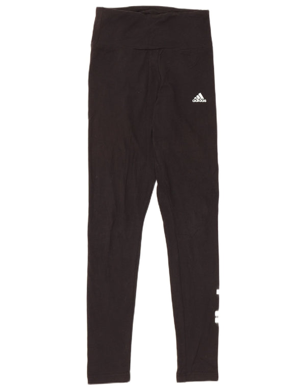Adidas Grafiske Leggings til kvinder UK 4/6 XS Sort bomuld