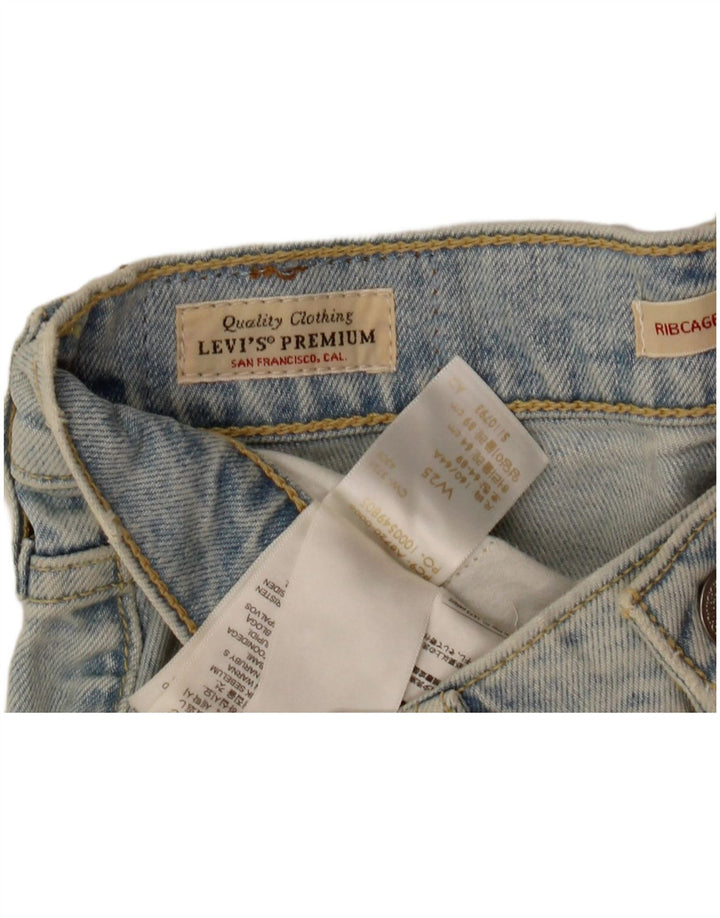 Levi's Dame Ribcage Bermuda Denim Shorts W25 XS Blå Bomuld
