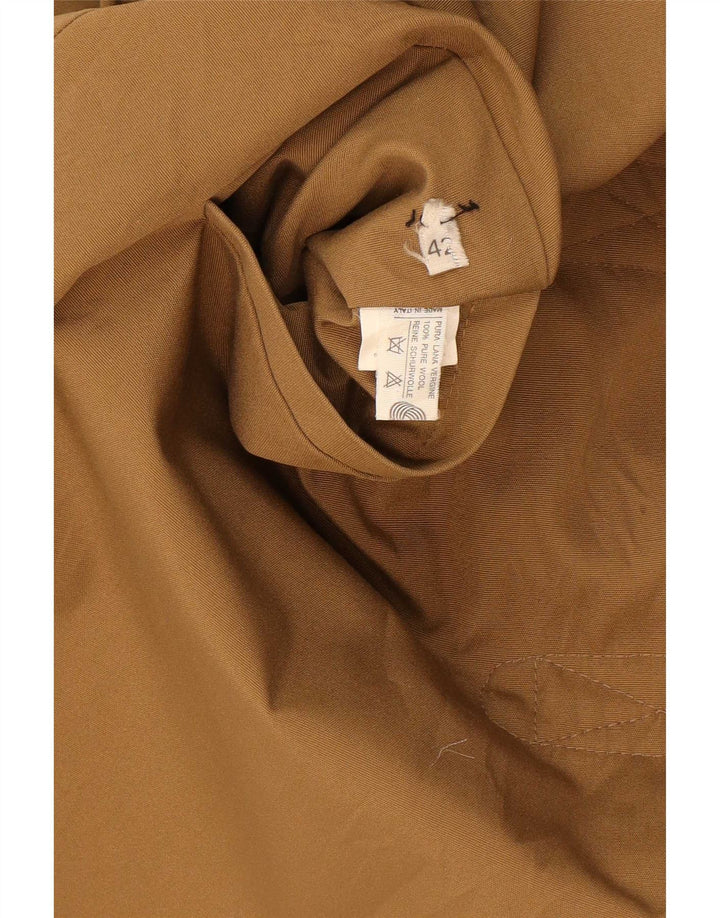 Vintage vendbar overfrakke til kvinder IT 42 Medium Beige Bomuld