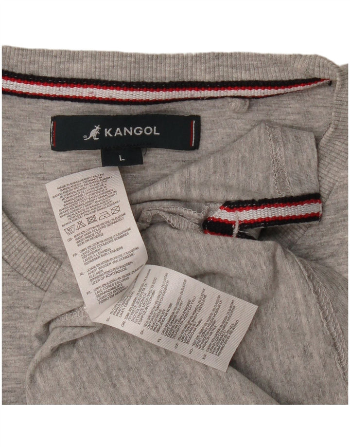 Kangol Herre T-Shirt Top Stor Grå Flecked Bomuld