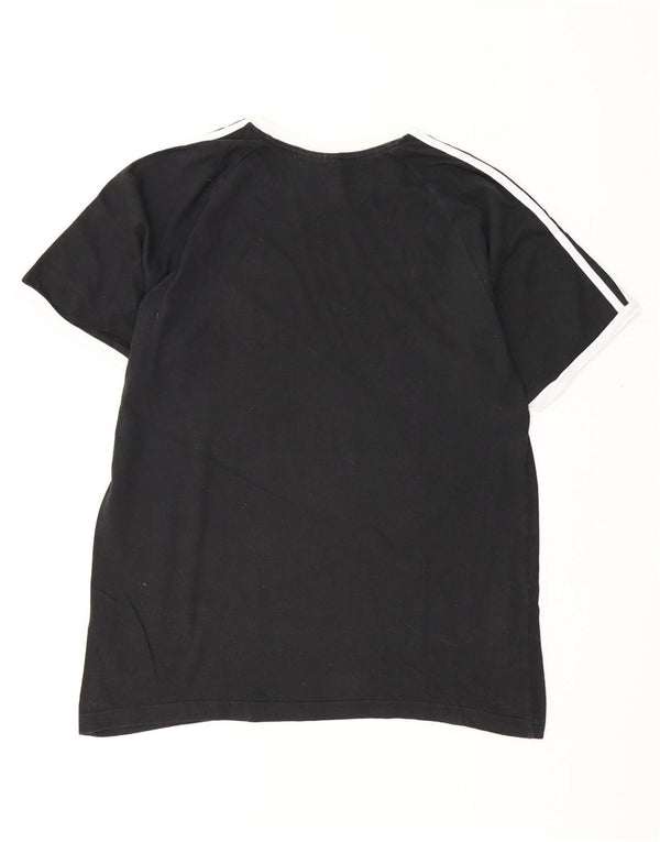 ADIDAS Herre T-Shirt Top Stor Sort Bomuld