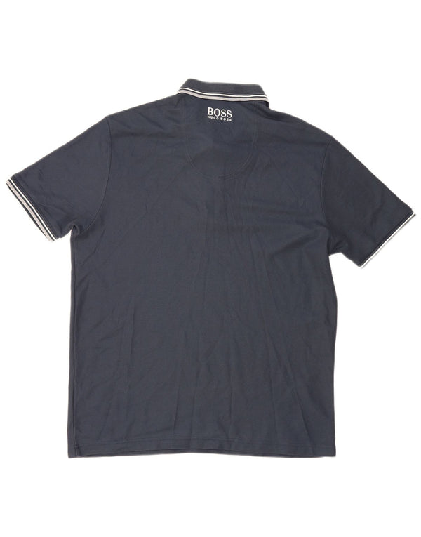 Hugo Boss herre poloshirt XL marineblå bomuld