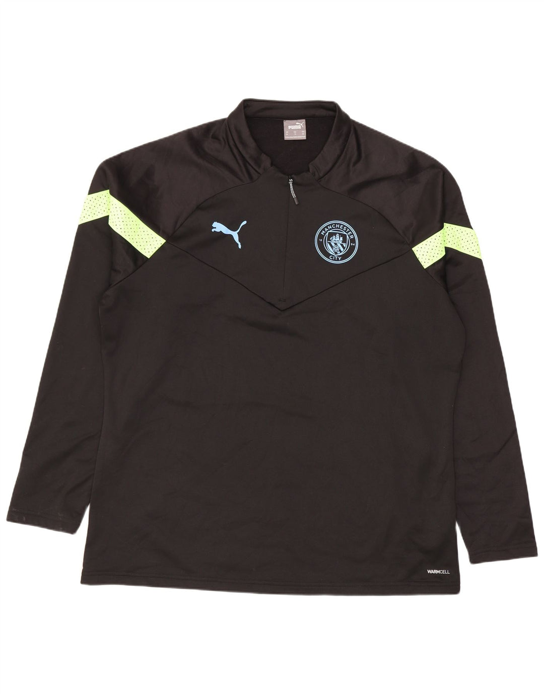 Puma Herre Manchester City Pullover Træningsdragt Top XL Sort Colourblock