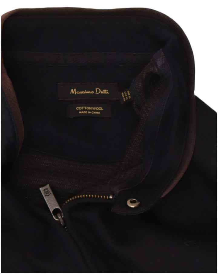 Massimo Dutti Herre træningsdragt Topjakke XL Marineblå Colourblock Bomuld