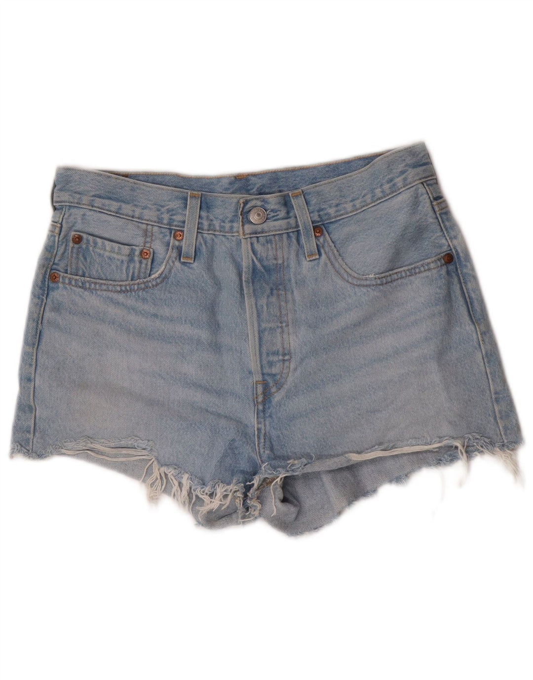 Levi's Womens 501 denimshorts W27 Små blå bomuld