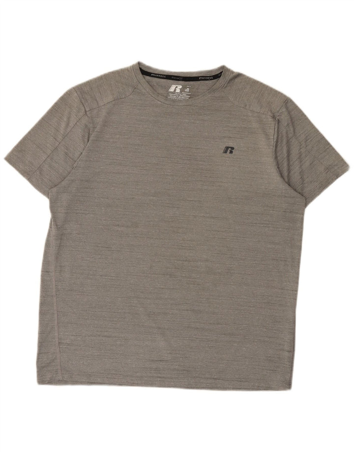 Russell Athletic Herre T-Shirt Top UK 42/44 Stor Grå Polyester