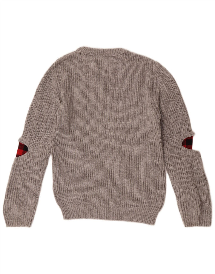 Zara Boys Boat Neck Jumper Sweater 9-10 År Grå Polyester