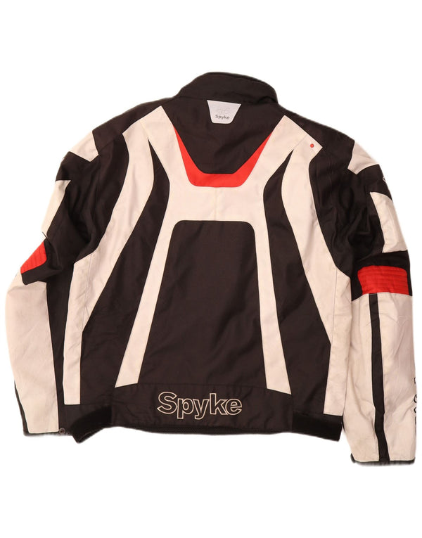 Spyke Herre Graphic Racer Jacket Størrelse 58 3XL Sort Colourblock Polyester