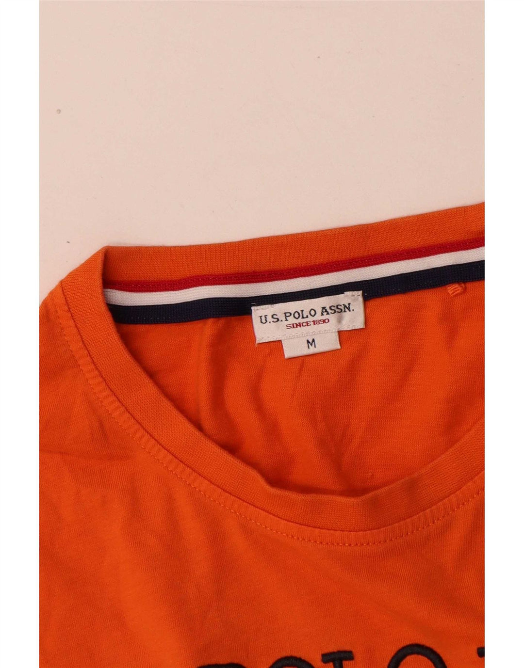 U.S. Polo Assn. Herre grafisk T-shirt Top Medium Orange