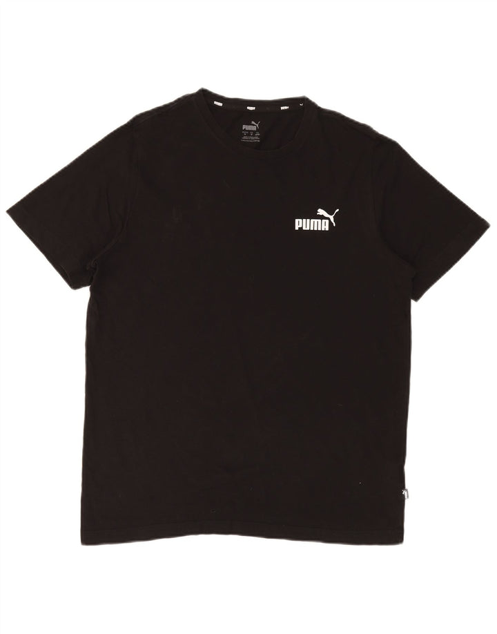 Puma Herre T-Shirt Top Medium Sort Bomuld