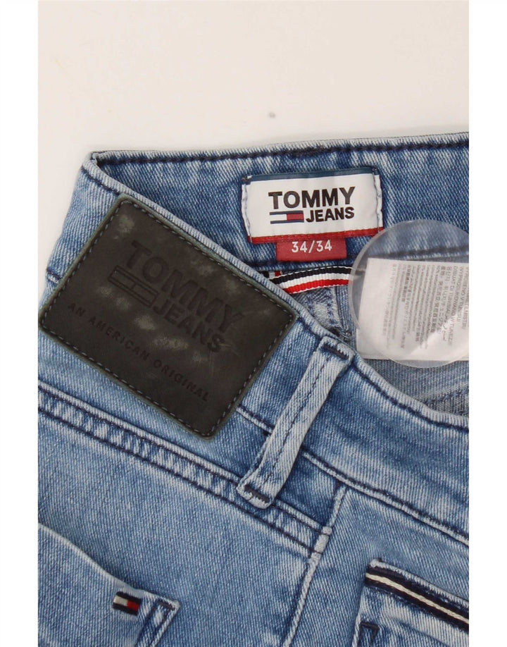 Tommy Hilfiger Herre Slim Jeans W34 L34 Blå Bomuld