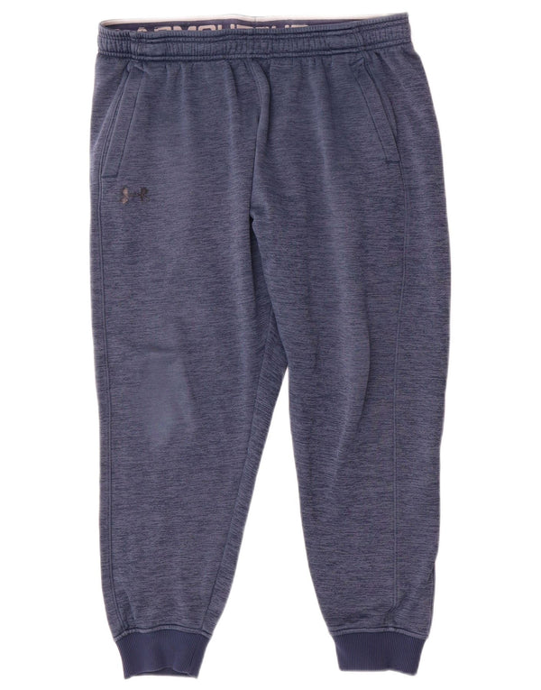 Under Armour Herre Cold Gear Træningsdragt Bukser Joggers Large Blue Flecked
