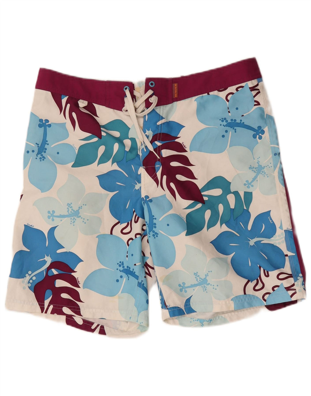 Sundek Herre badeshorts Large White Floral Polyester