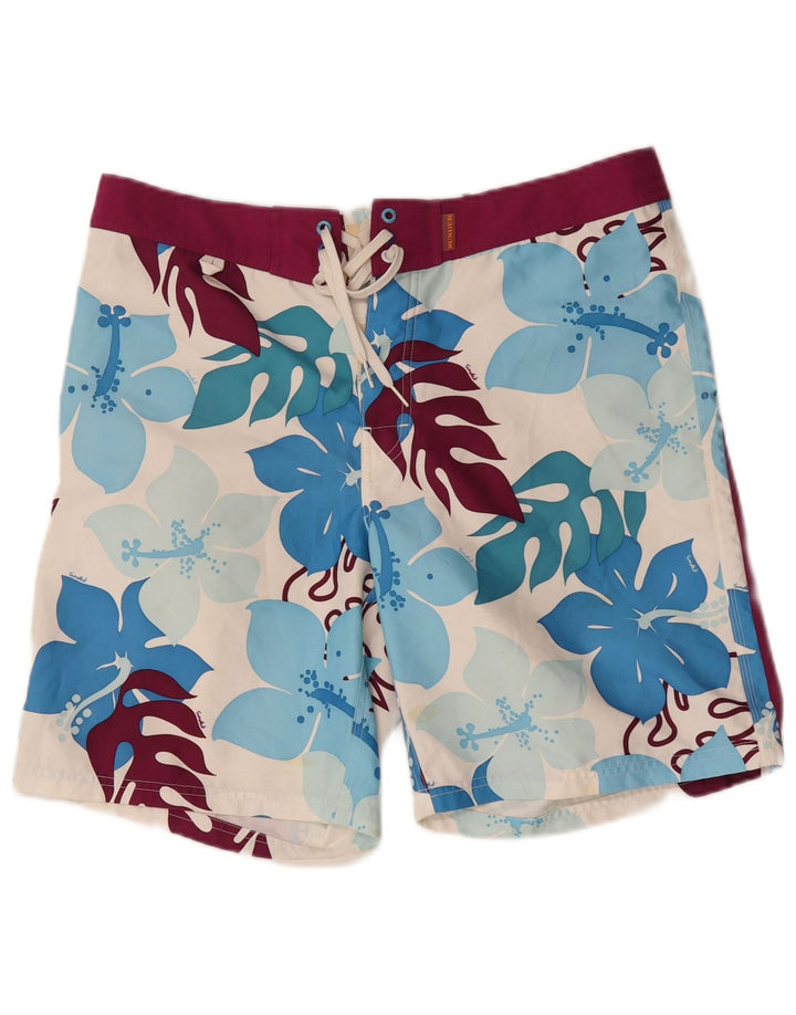 Sundek Herre badeshorts Large White Floral Polyester