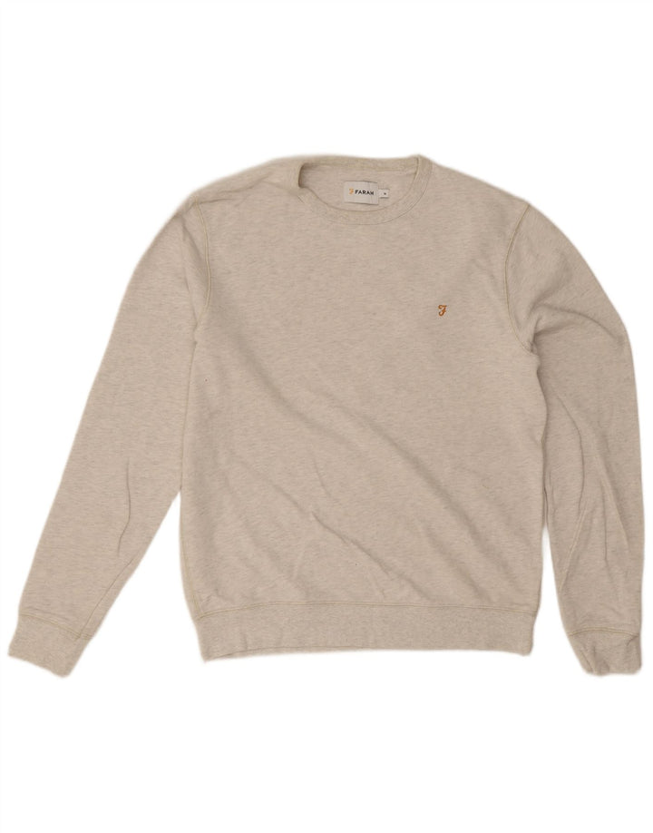 Farah Sweatshirt-trøje til mænd Medium Grå Flecked Bomuld