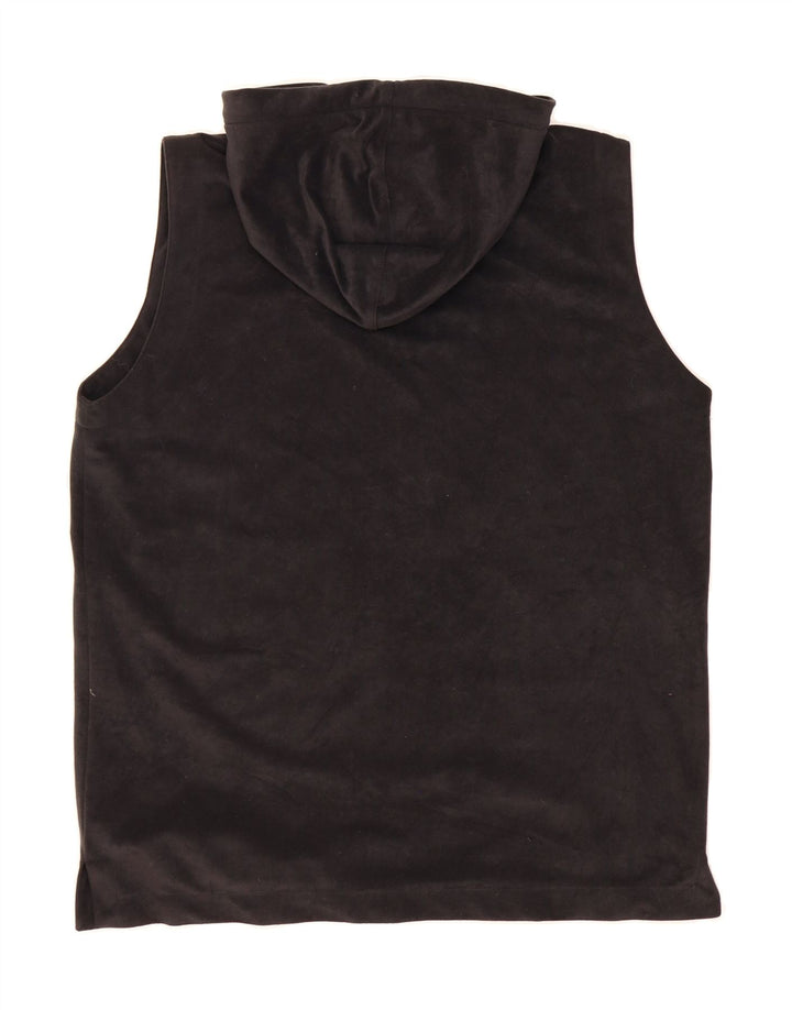 DIADORA Mens Sleeveless Zip Hoodie Sweater Medium Black Polyester Vintage Diadora and Second-Hand Diadora from Messina Hembry 