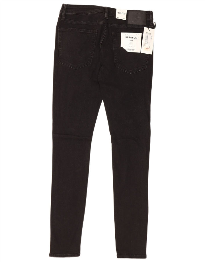JACK & JONES Herre Tom Skinny Jeans W32 L34 Sort Bomuld