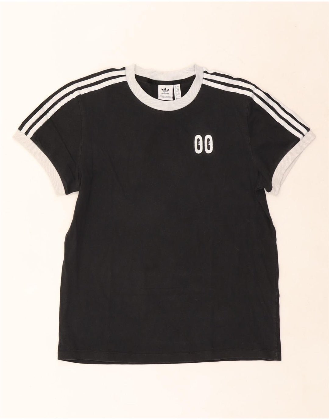 Adidas Dame T-Shirt Top UK 10 Lille Sort