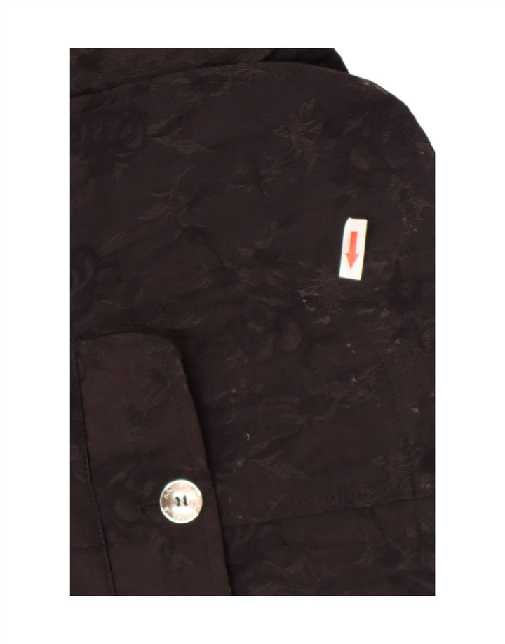 Perte by Krizia Dame 2-knaps blazerjakke størrelse 25 Large Black Floral