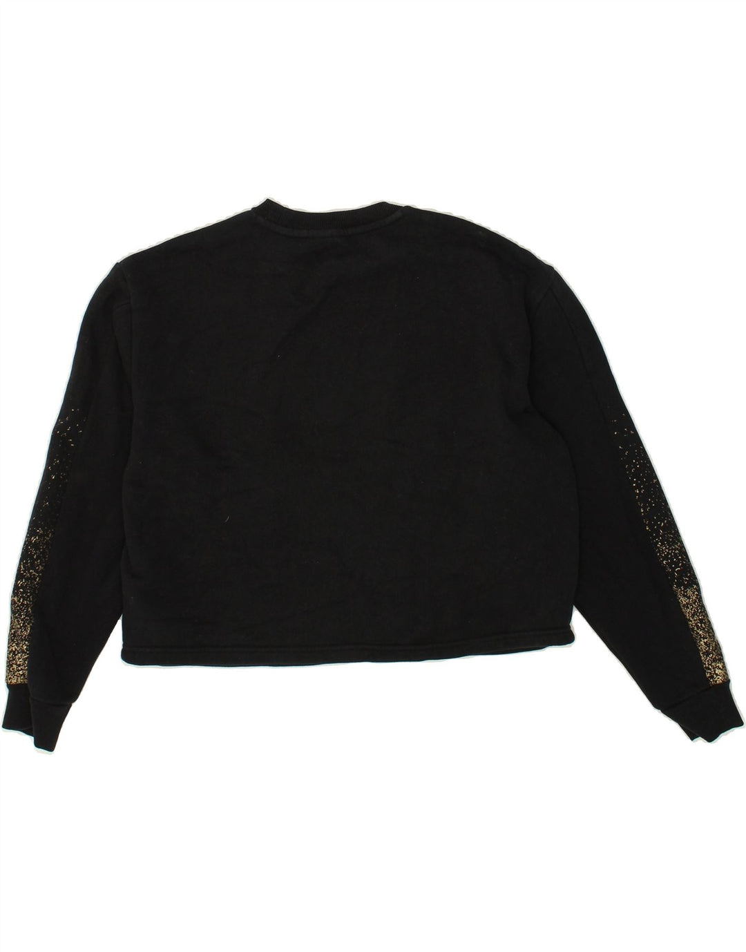 PUMA Womens Oversized Crop Graphic Sweatshirt Jumper UK 16 Large Black Vintage Puma and Second-Hand Puma from Messina Hembry 