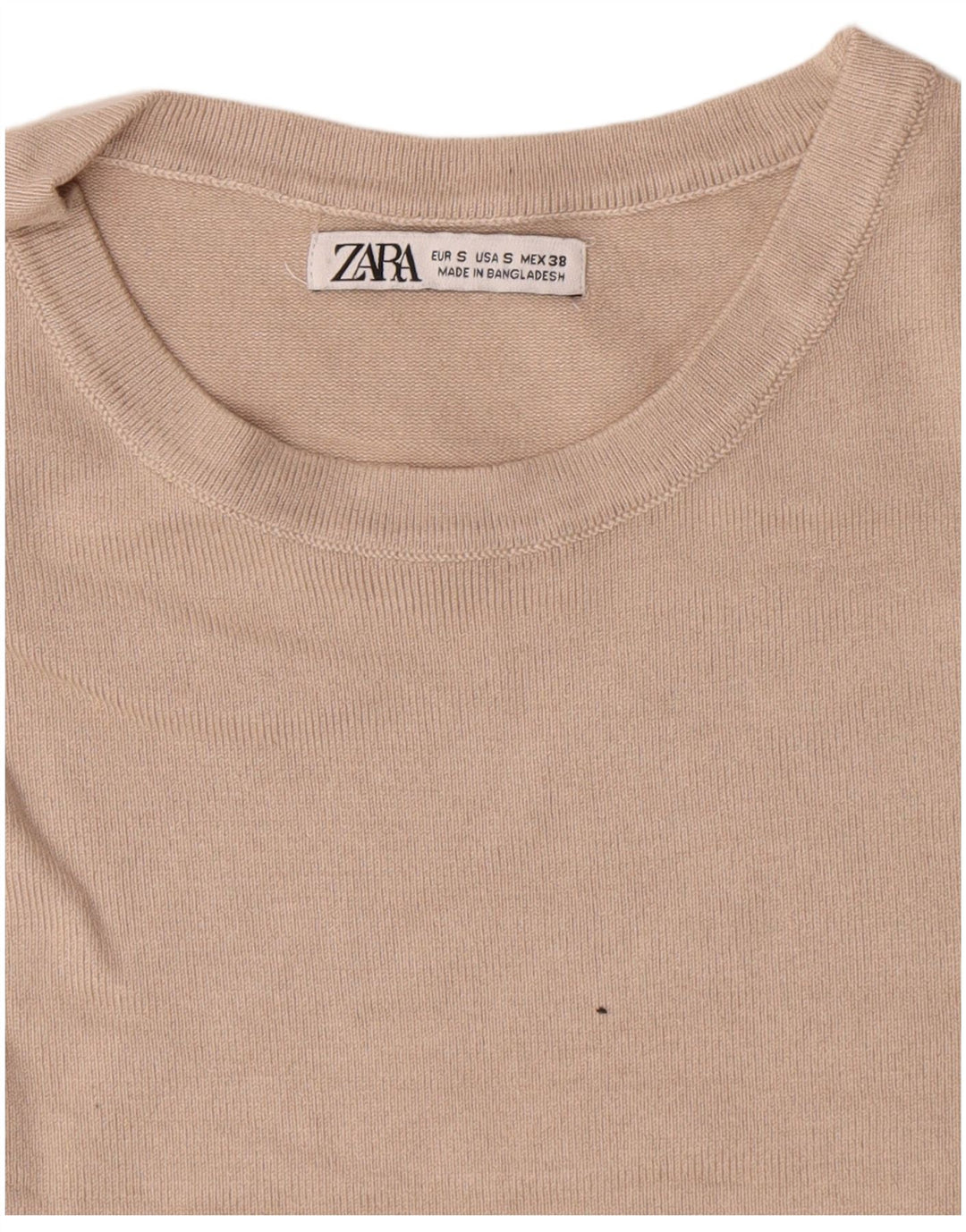Zara Herre sweater med rund hals, lille beige