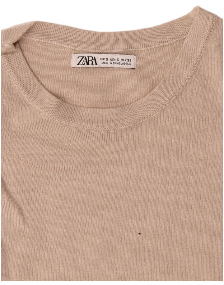 Zara Herre sweater med rund hals, lille beige