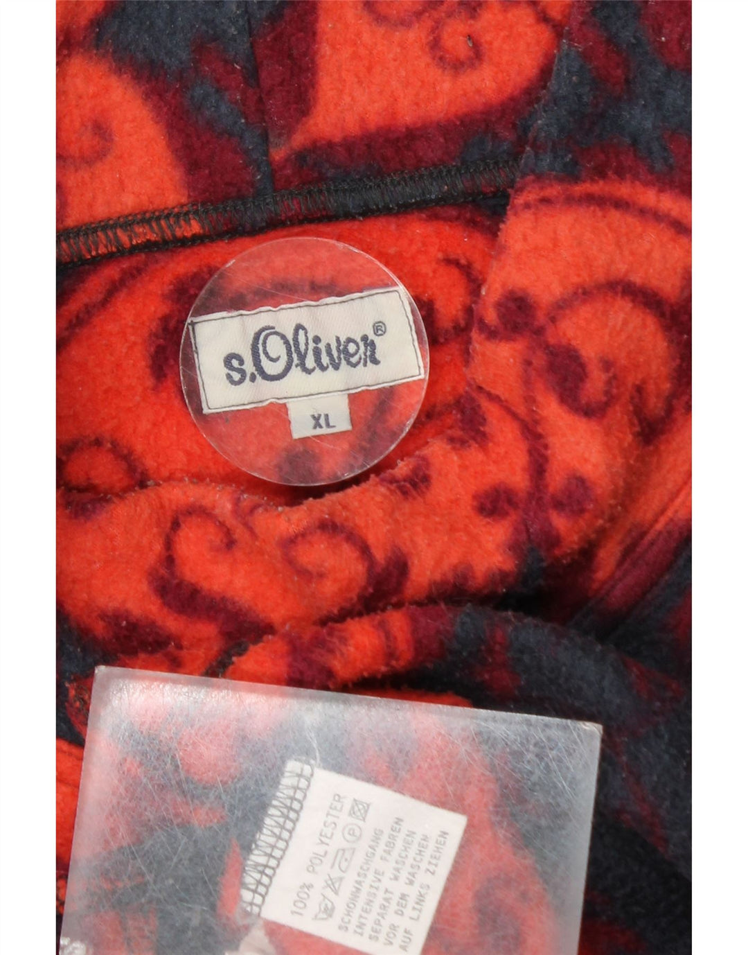 S.Oliver Fleece Jumper til mænd XL Marineblå Blomsterpolyester