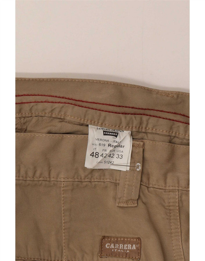Carrera Straight Cargo Bukser til mænd IT 48 Medium W33 L34 Beige Bomuld