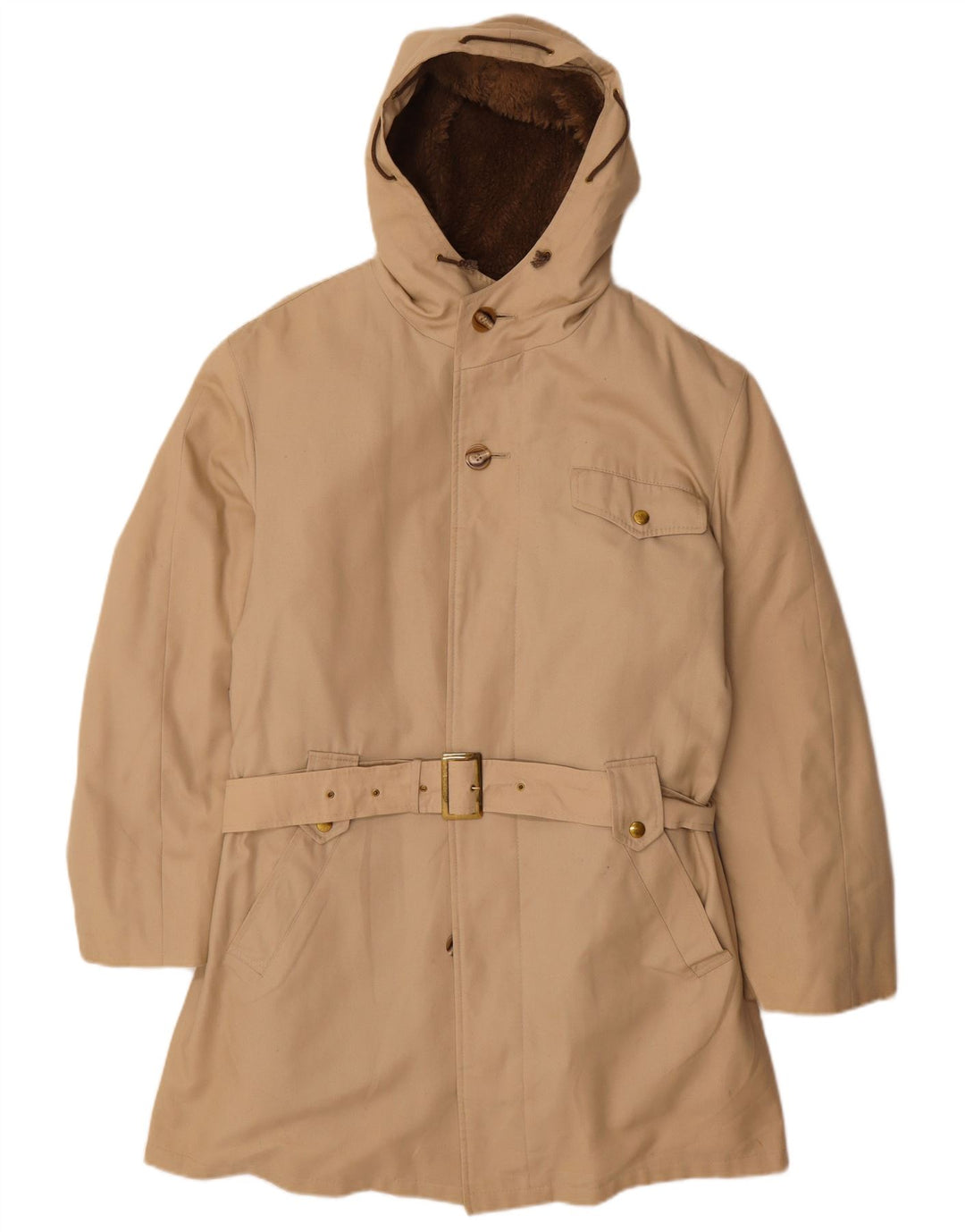 Trevira Herre Windbreaker Coat UK 38 Medium Beige Polyester