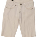 LEE Womens Denim Shorts W28 Medium White Vintage Lee and Second-Hand Lee from Messina Hembry 