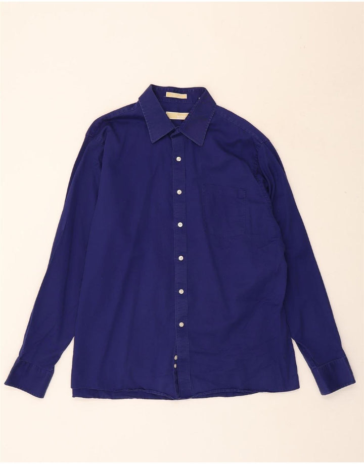 MICHAEL KORS Mens Shirt Size 17 1/2 XL Blue Cotton Vintage Michael Kors and Second-Hand Michael Kors from Messina Hembry 