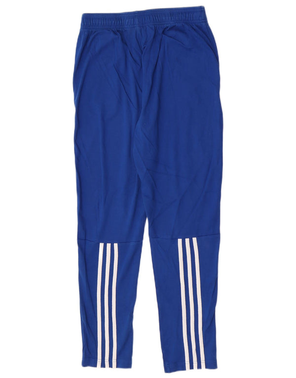 Adidas Boys Tracksuit Trousers 13-14 Years Blue Cotton
