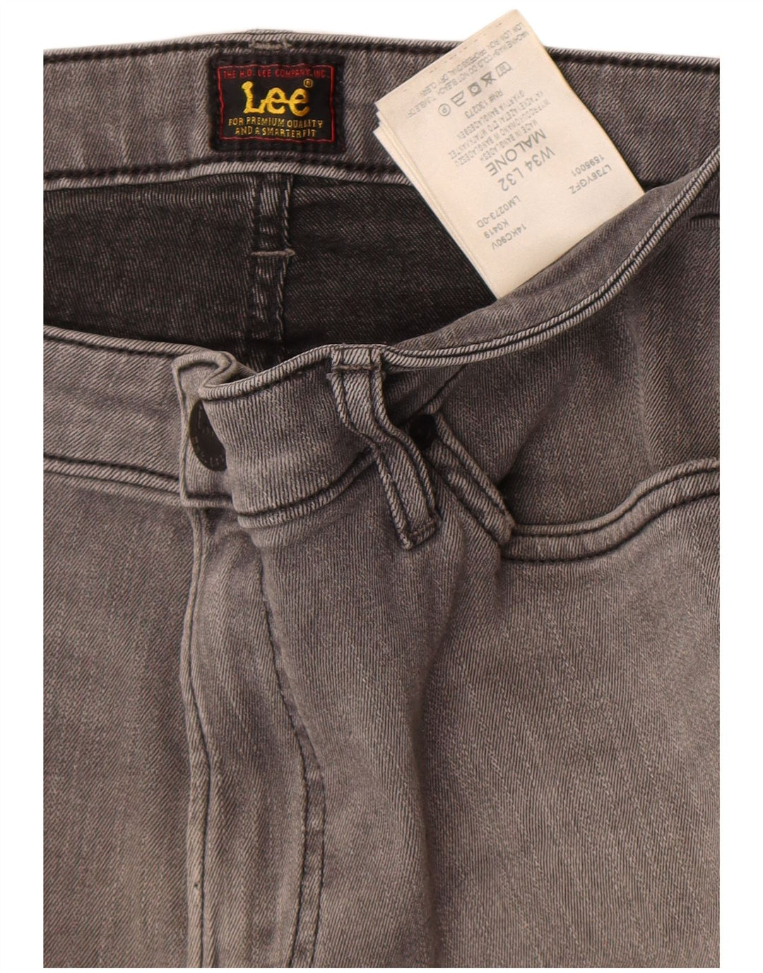 Lee Herre Malone Skinny Jeans W34 L32 Grå Bomuld