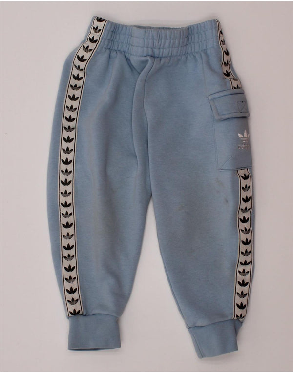 Adidas Boys Graphic Cargo træningsdragt Bukser Joggers 2-3 år Blå Bomuld