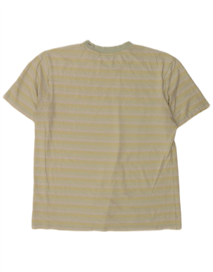 Guess Herre Grafisk T-Shirt Top Stor Gul Stribet
