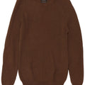ZARA Herre Boat Neck Jumper Sweater Medium Brun Bomuld