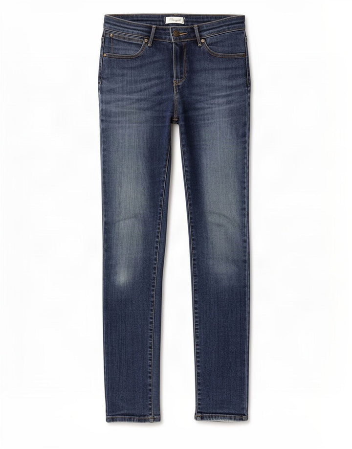 Wrangler Dame Slim Jeans W26 L32 Blå Bomuld