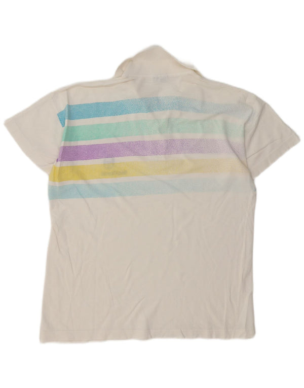 Sergio Tacchini herre poloshirt Medium hvid stribet