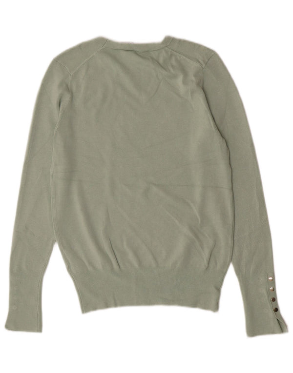 Zara Dame sweater med rund hals DK 12 Medium Grøn viskose